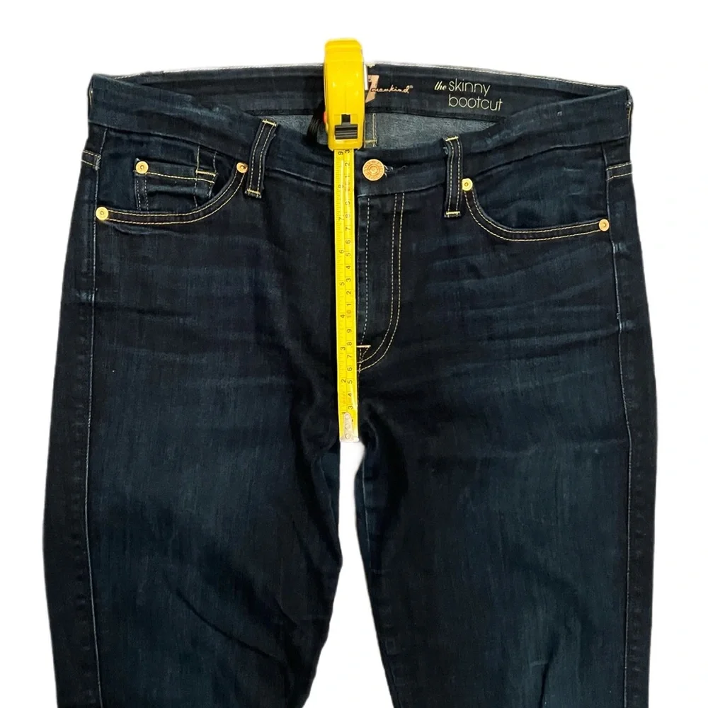7 For all Mankind Women's Dark Wash Jeans ‘The Skinny Bootcut’ Size 32 - Picture 11 of 11